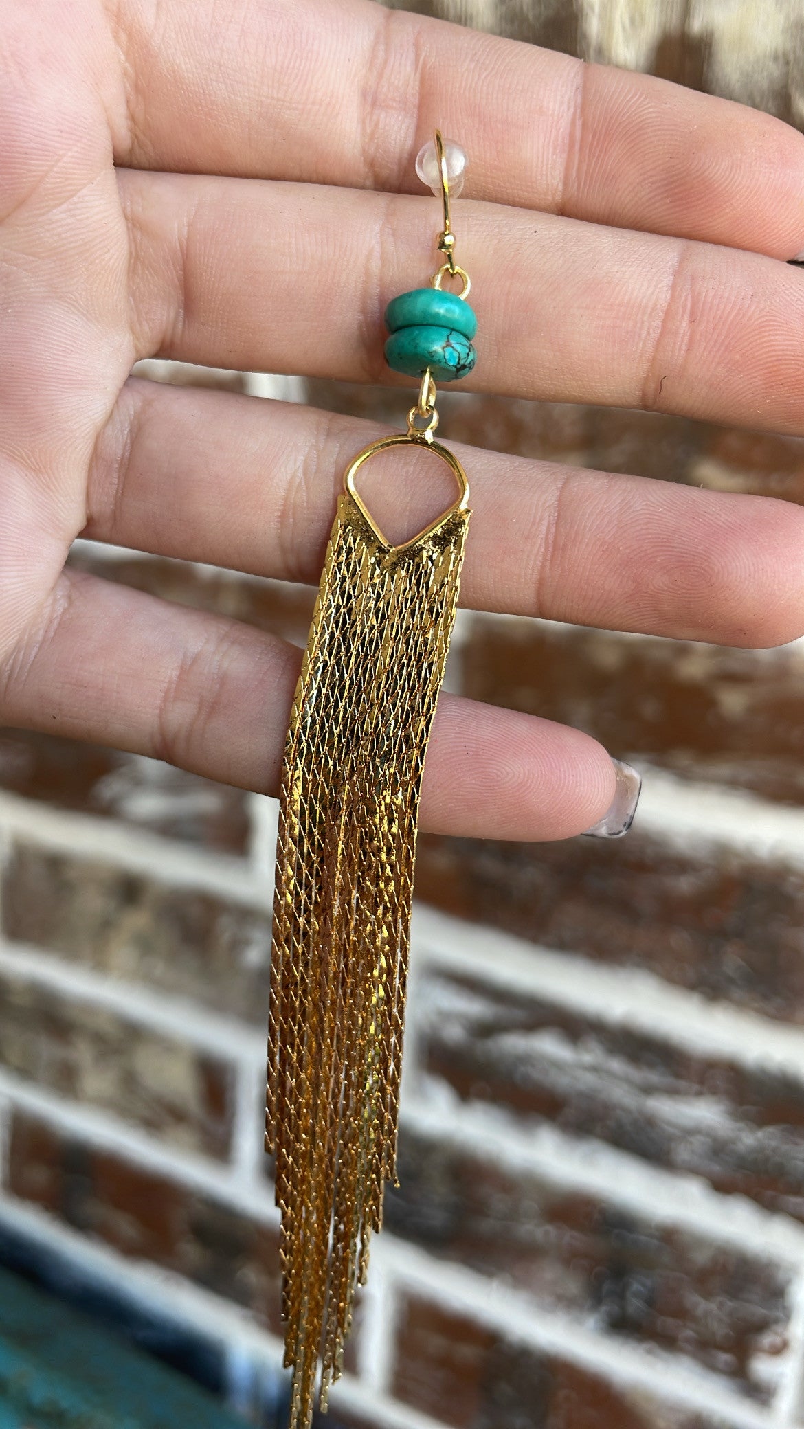 Gold and turquoise dangles